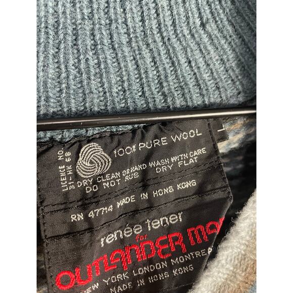 Renee Tener Outlander 100%‎ Wool Sweater V-Neck Pullover Made in Hong Kong M - Picture 6 of 8